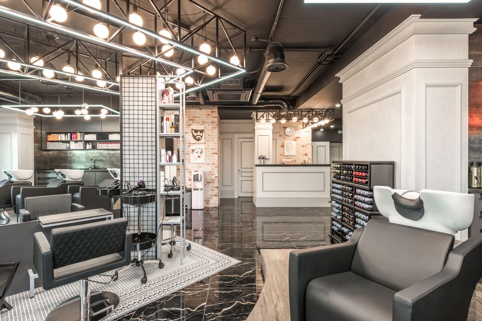 Interior barbershop modern